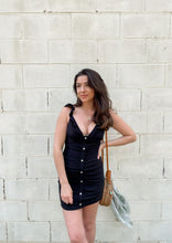 Load image into Gallery viewer, Daisy Mini Black Ruffle Dress