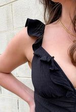 Load image into Gallery viewer, Daisy Mini Black Ruffle Dress