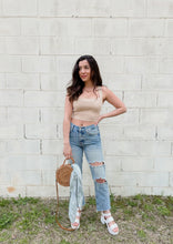 Load image into Gallery viewer, Emerson Open Back Knit Tank in Beige