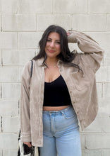 Load image into Gallery viewer, Molly Oversized Corduroy Top in Beige