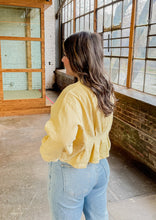Load image into Gallery viewer, Spring In To Me Pleated Crop Top in Yellow