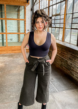 Load image into Gallery viewer, Olivia Ribbed Comfort Fit Tank in Black