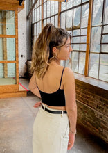 Load image into Gallery viewer, Taylor Me Down Strap Tank in Black