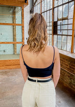 Load image into Gallery viewer, Taylor Me Down Strap Tank in Black