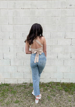 Load image into Gallery viewer, Emerson Open Back Knit Tank in Beige