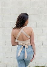Load image into Gallery viewer, Emerson Open Back Knit Tank in Beige