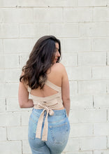Load image into Gallery viewer, Emerson Open Back Knit Tank in Beige