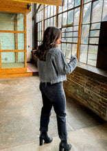 Load image into Gallery viewer, Kenzie Charcoal Black Denim Jacket