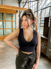 Load image into Gallery viewer, Olivia Ribbed Comfort Fit Tank in Black