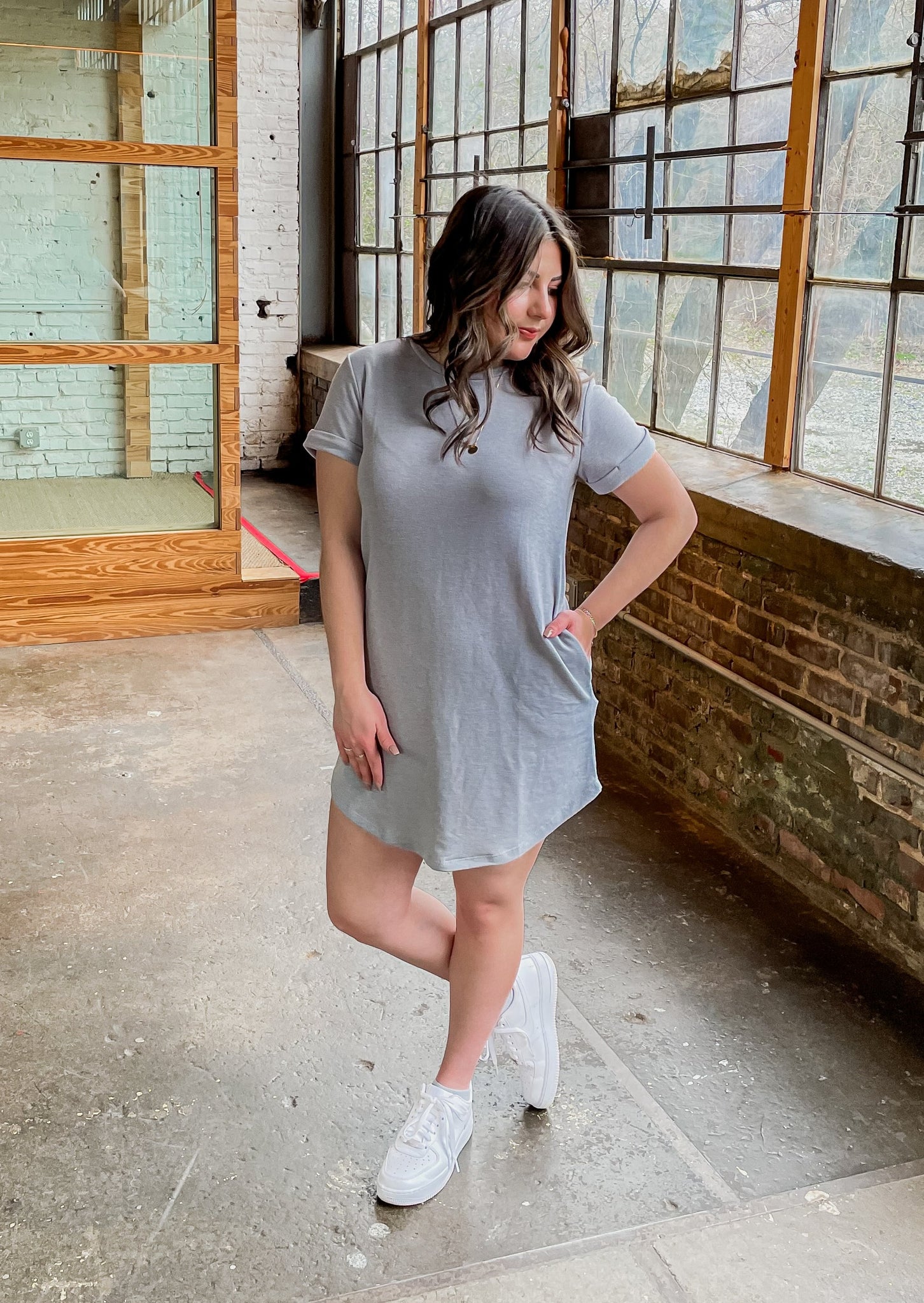 Love Me Gray T-Shirt Dress Del Sol Boutique Love Me Gray T-Shirt Dress Del Sol Boutique